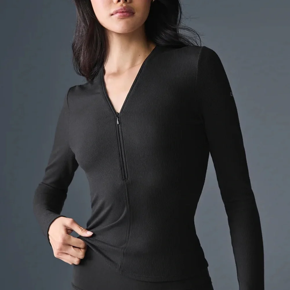 ALO Yoga Ribbed Mesmerize Long Sleeve Black Size S - Picture 5 of 6
